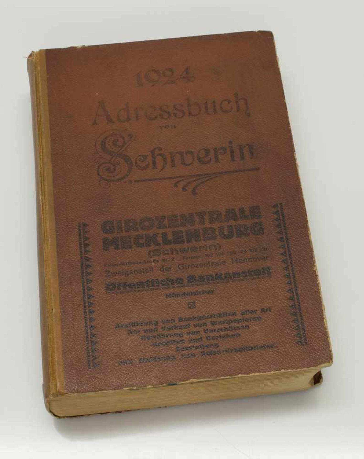 AdressbuchLandeshauptstadt Schwerin 1924