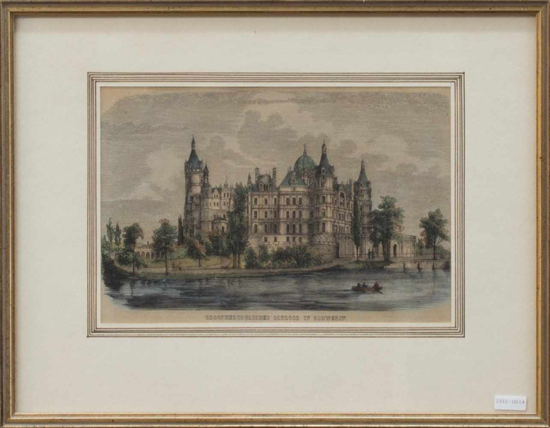 Unbekannter Kupferstecherdes 19. Jh.Grossherzogliches Schloss in SchwerinAltcolorierter Kupferstich,