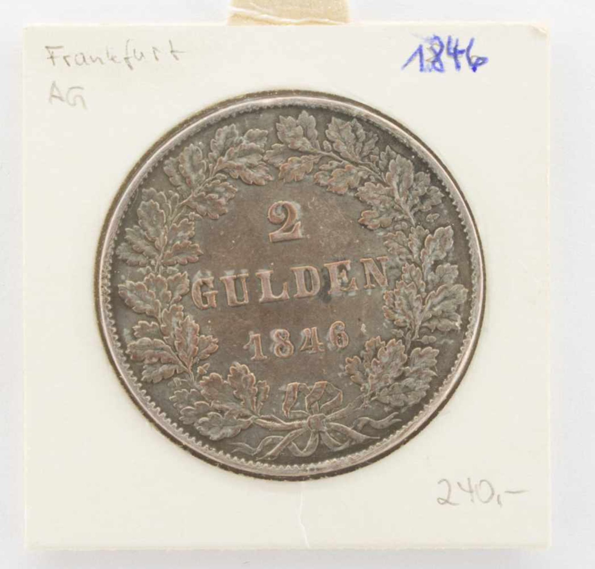 2 GuldenFrankfurt 1846, Silber, vzgl.