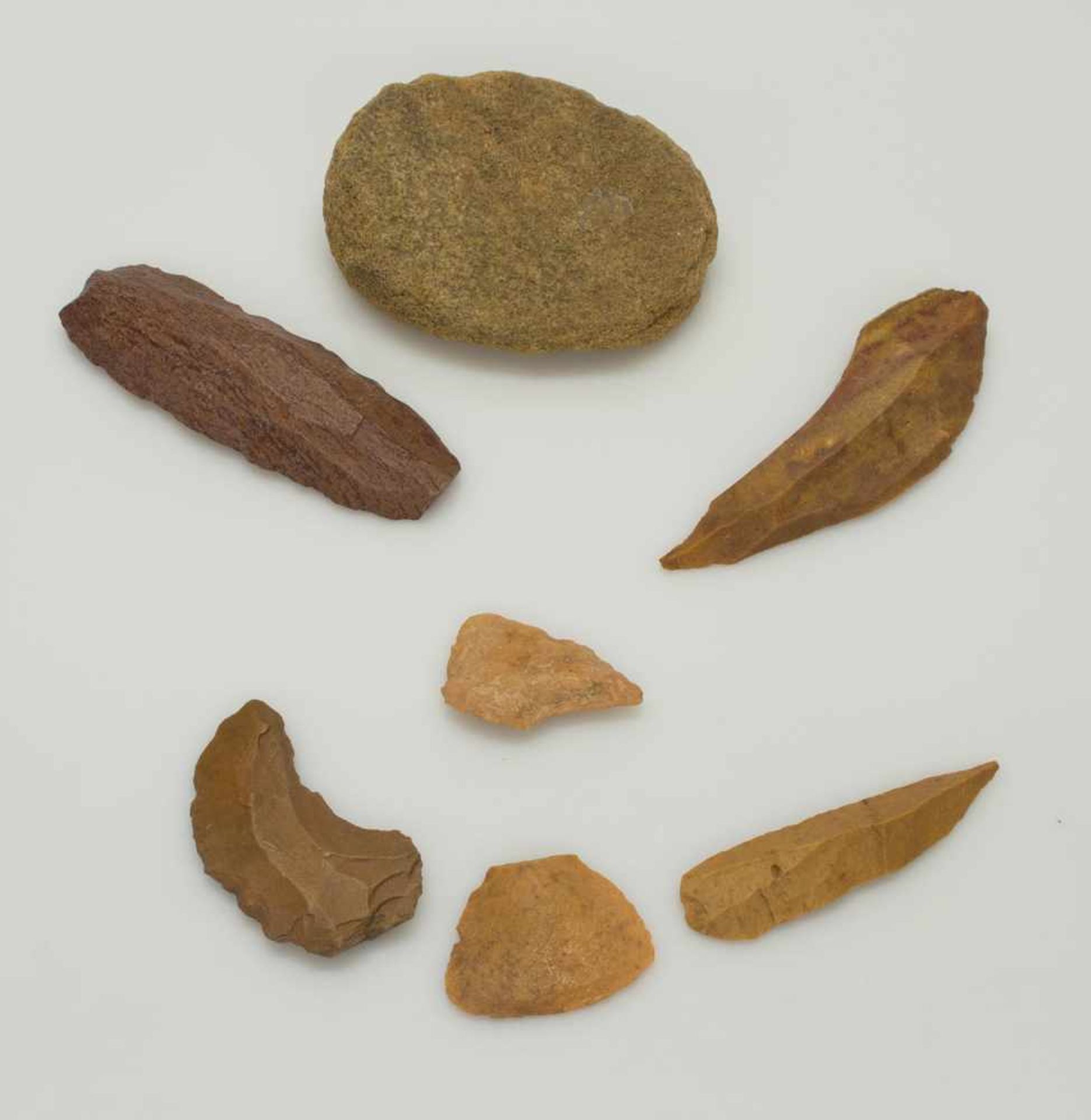 Lot Mikrolithisches Steinwerkzeugca. 8000 - 7000 v. Chr., Jung-Acheuleen, Fundort Edeien v.