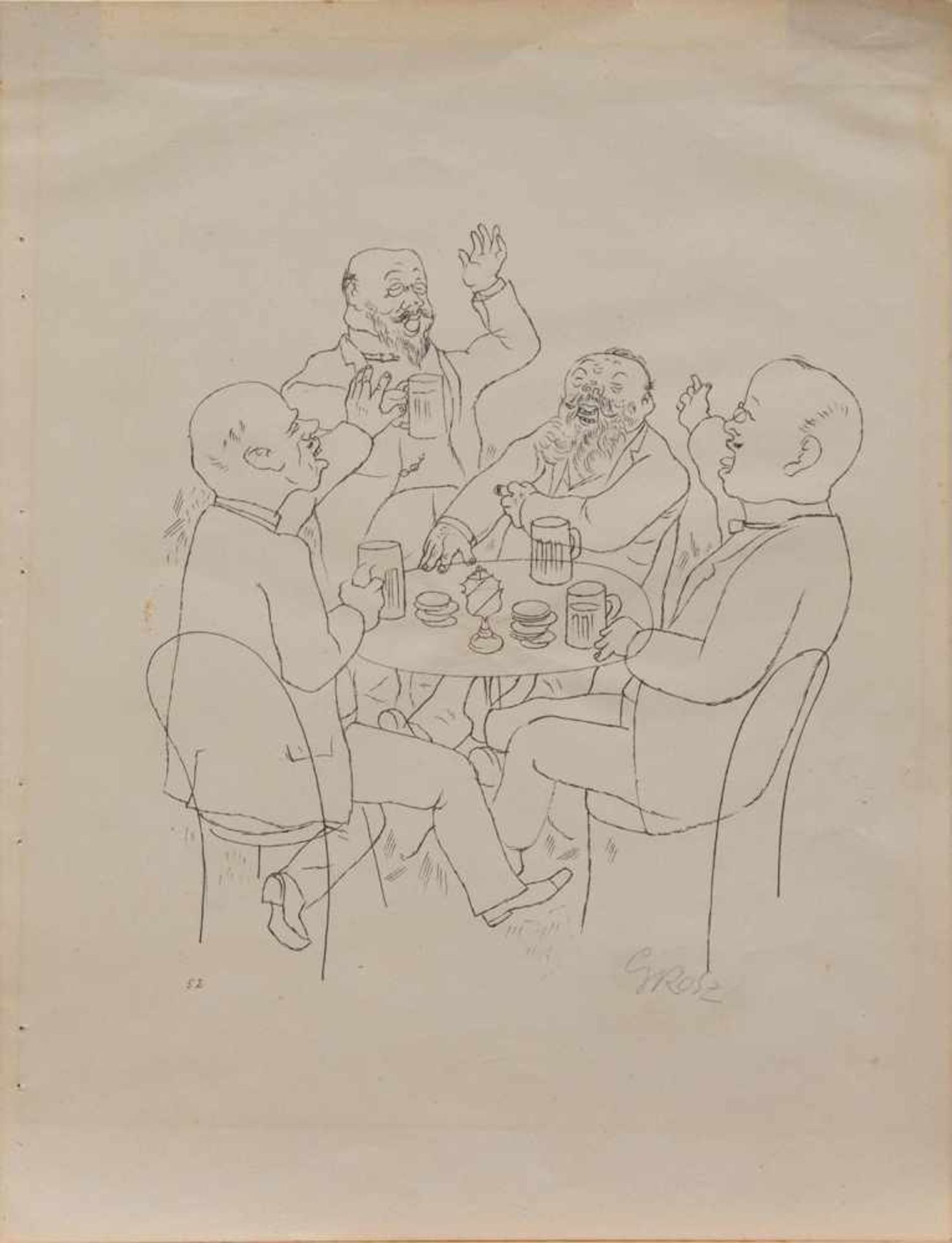Georg Grosz(Berlin 1893 - 1959 ebenda, deutsch-amerikanischer Maler, Grafiker u. Karikaturist,