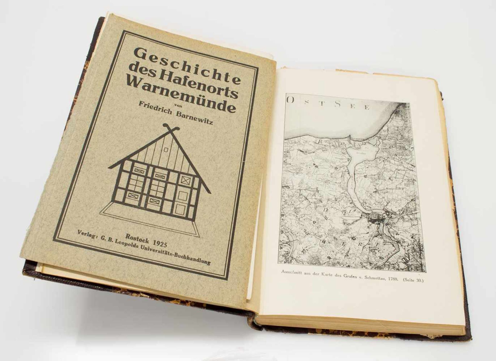 Friedrich Barnewitz„Geschichte des Hafenorts Warnemünde“, Leopolds Universitäts - Buchhandlung/