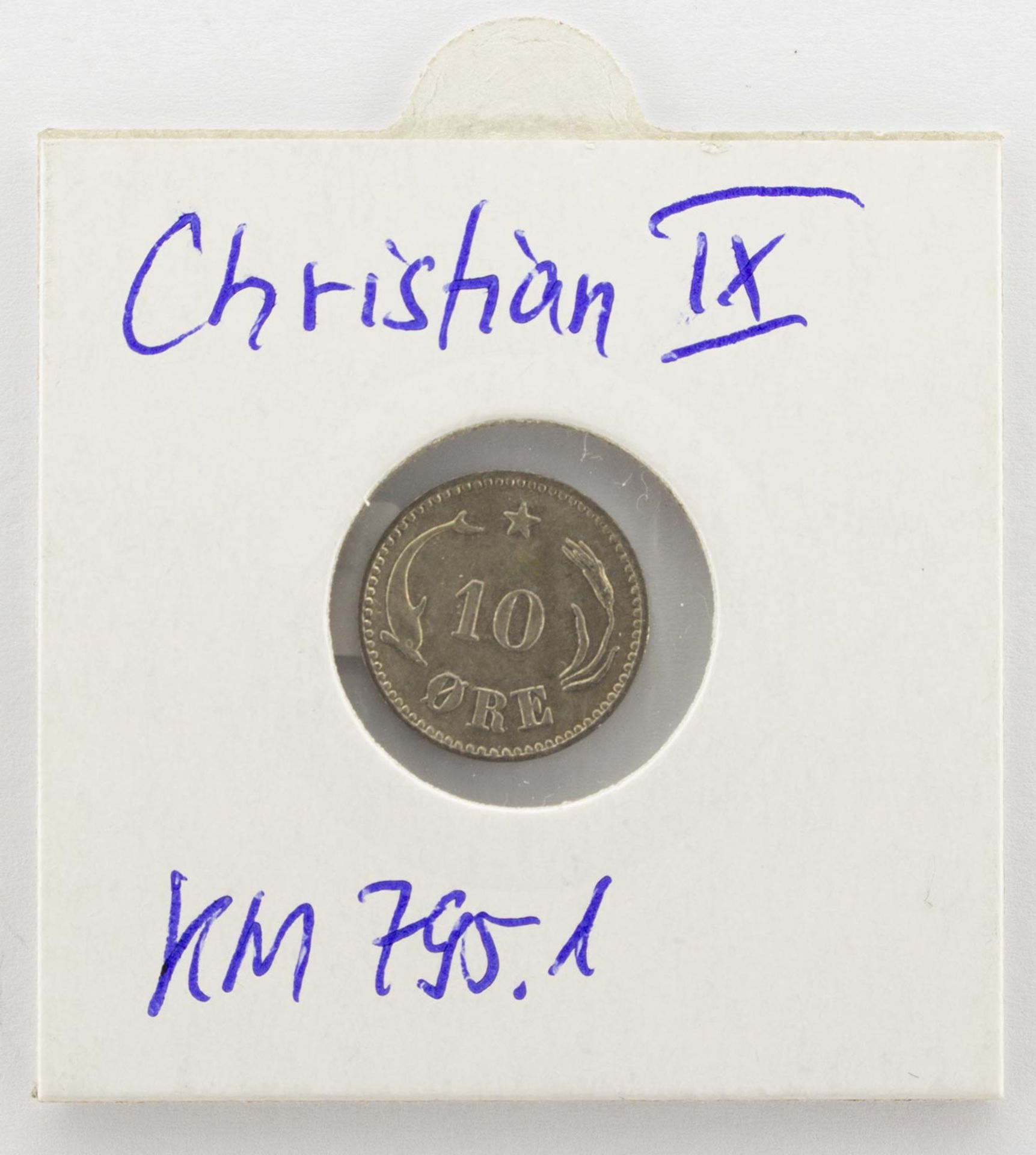 10 ÖreDänemark 1875, Christian IX, vzgl-stgl, seltener Jahrgang - Bild 2 aus 2