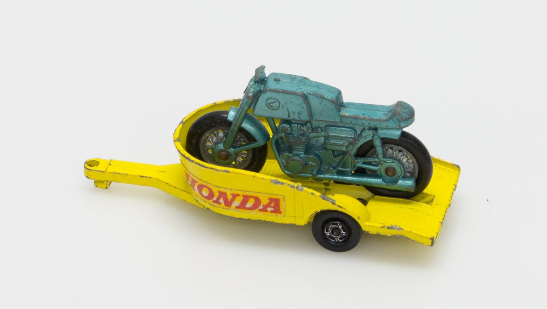 Matchbox Motorrad mit Anhänger