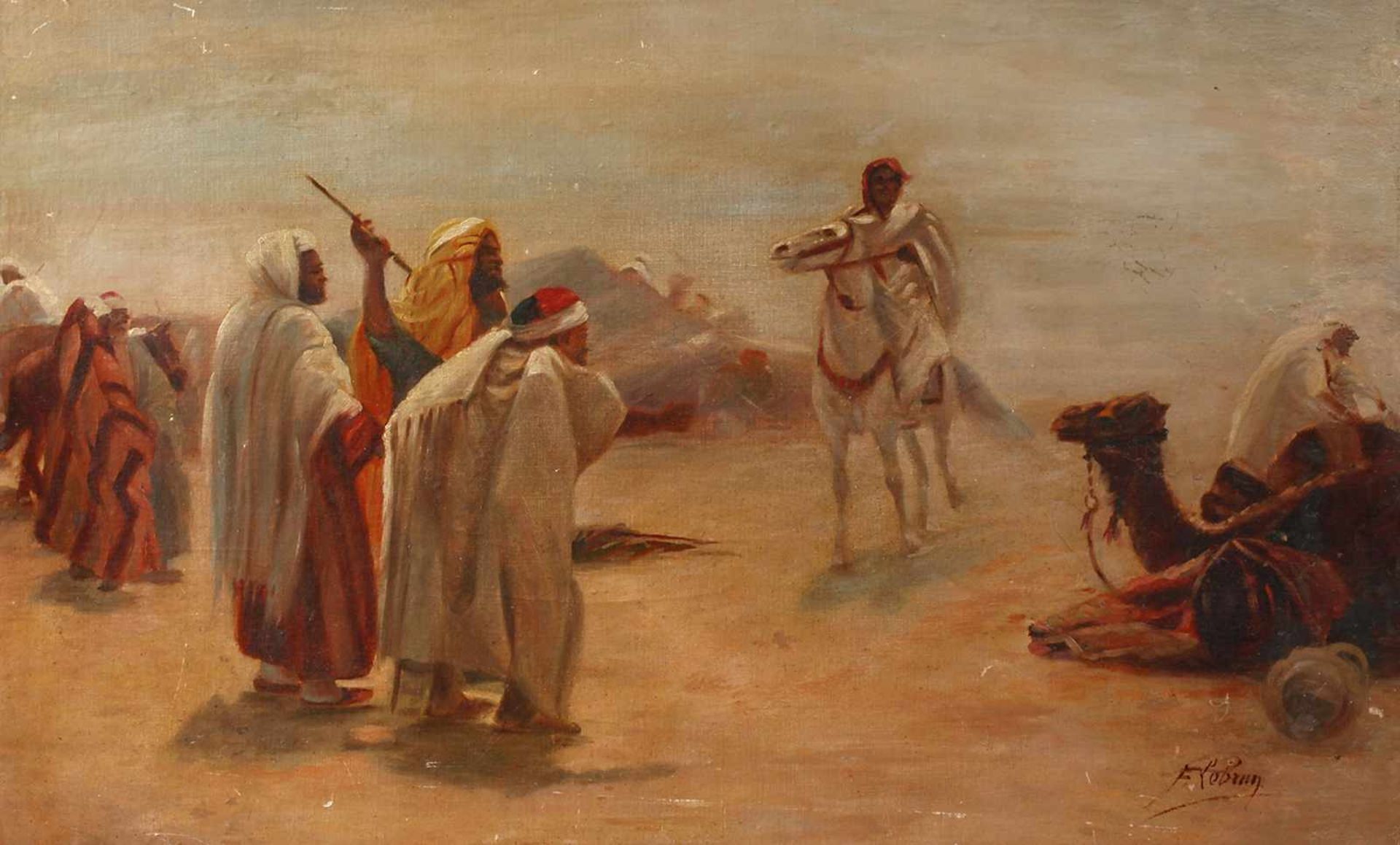 Frédéric Le Brun, Beduinen in der Wüste<br