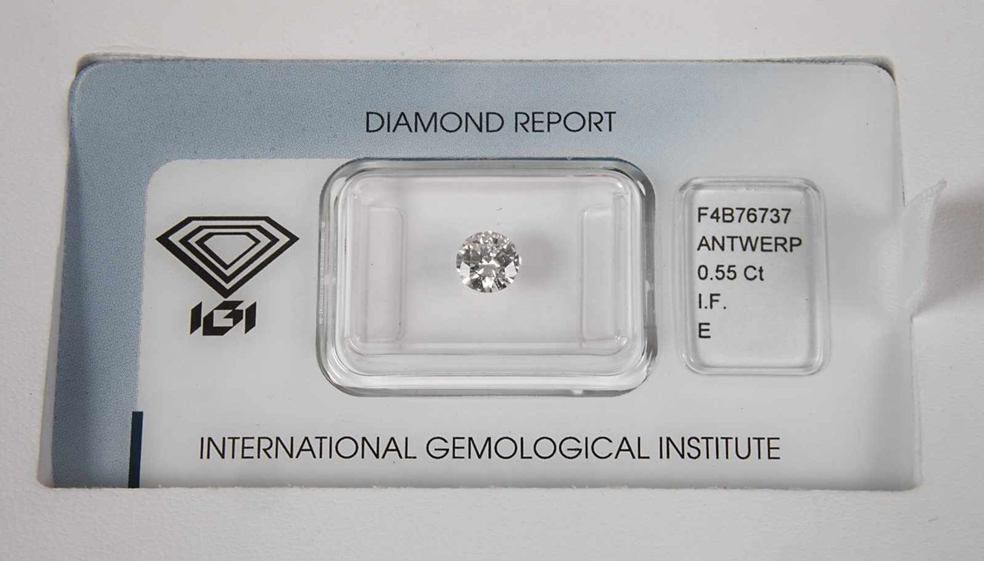 Brillant von 0,55 ct