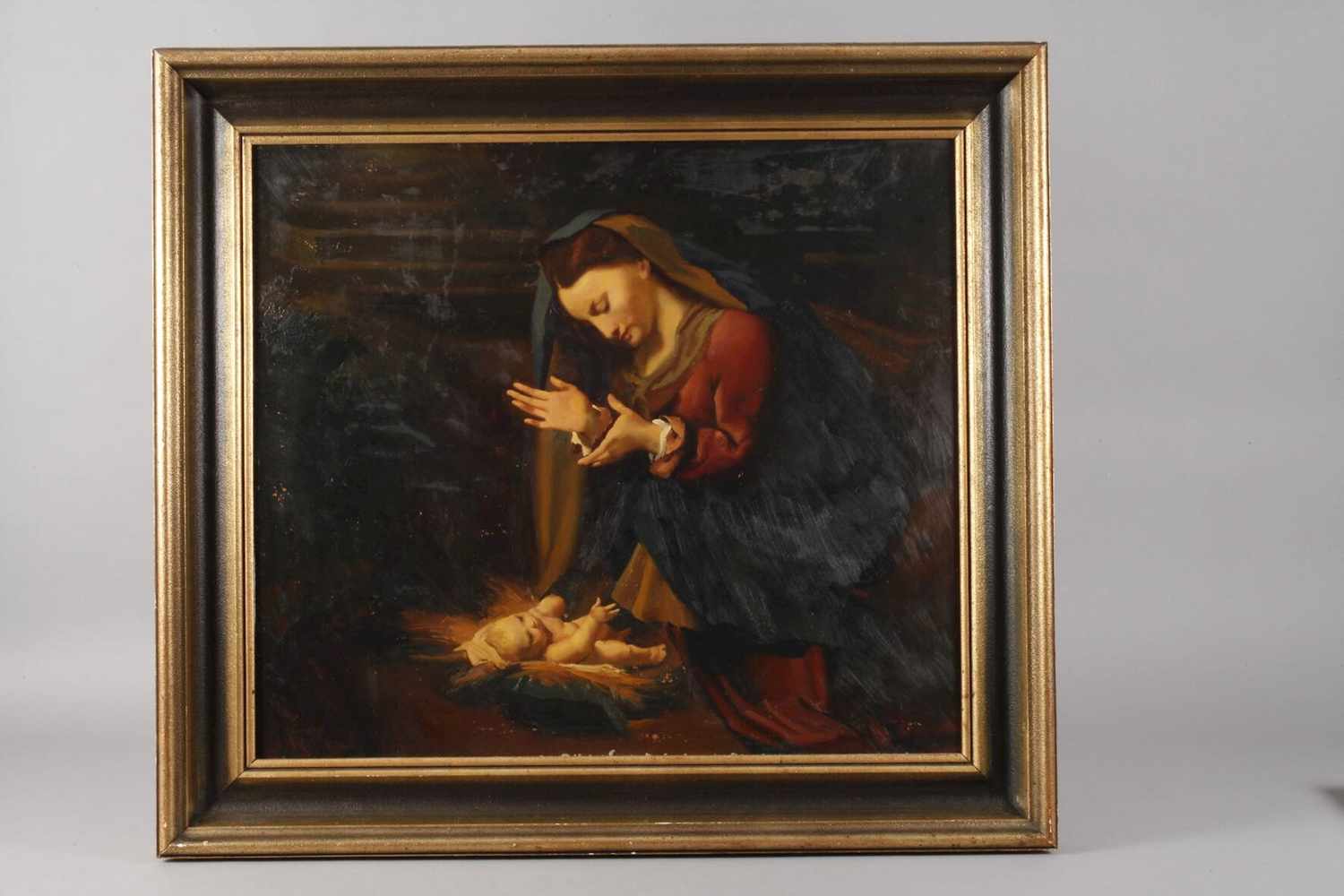Kopie nach Correggio, Maria das Kind anbetend - Image 2 of 5