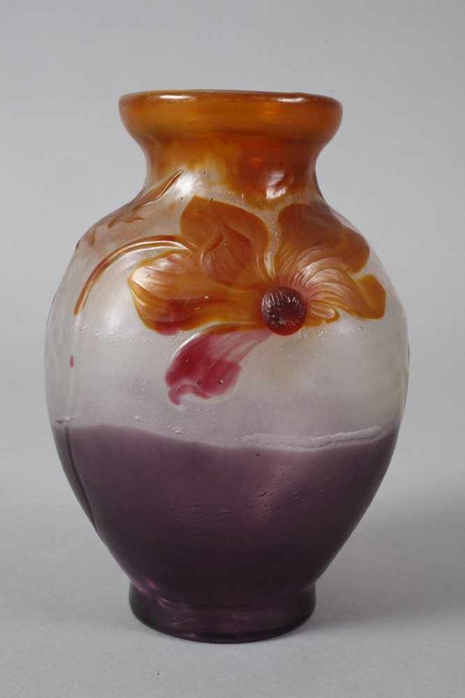 Émile Gallé seltene Marketerie Vase<b - Image 3 of 7