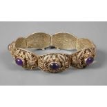 Silberarmband mit Amethyst