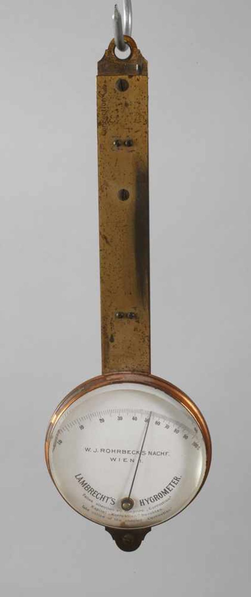 Hygrometerum 1900, bezeichnet Lambrecht's Hygrometer, W. J. Rohrbeck's Nachf. Wien I,