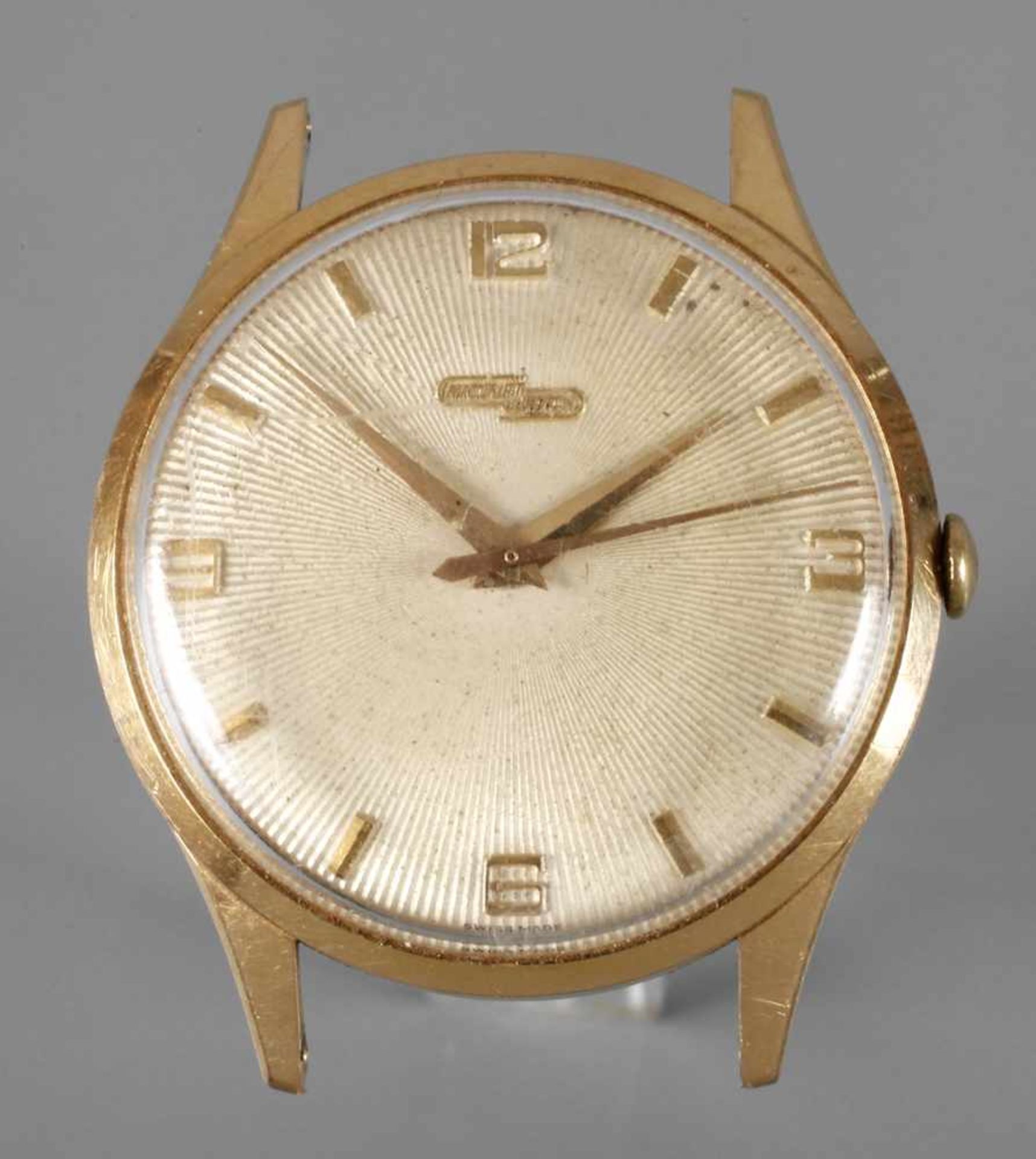 Armbanduhr GoldMarke Nicolet, Schweiz, 1960er Jahre, Gehäuse Gelbgold gestempelt 18 K,