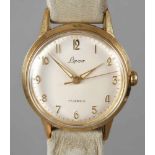 Armbanduhr Laco Firma Lachner & Co. Pforzheim, um 1960, Werk mit Handaufzug und 14 Steinen,
