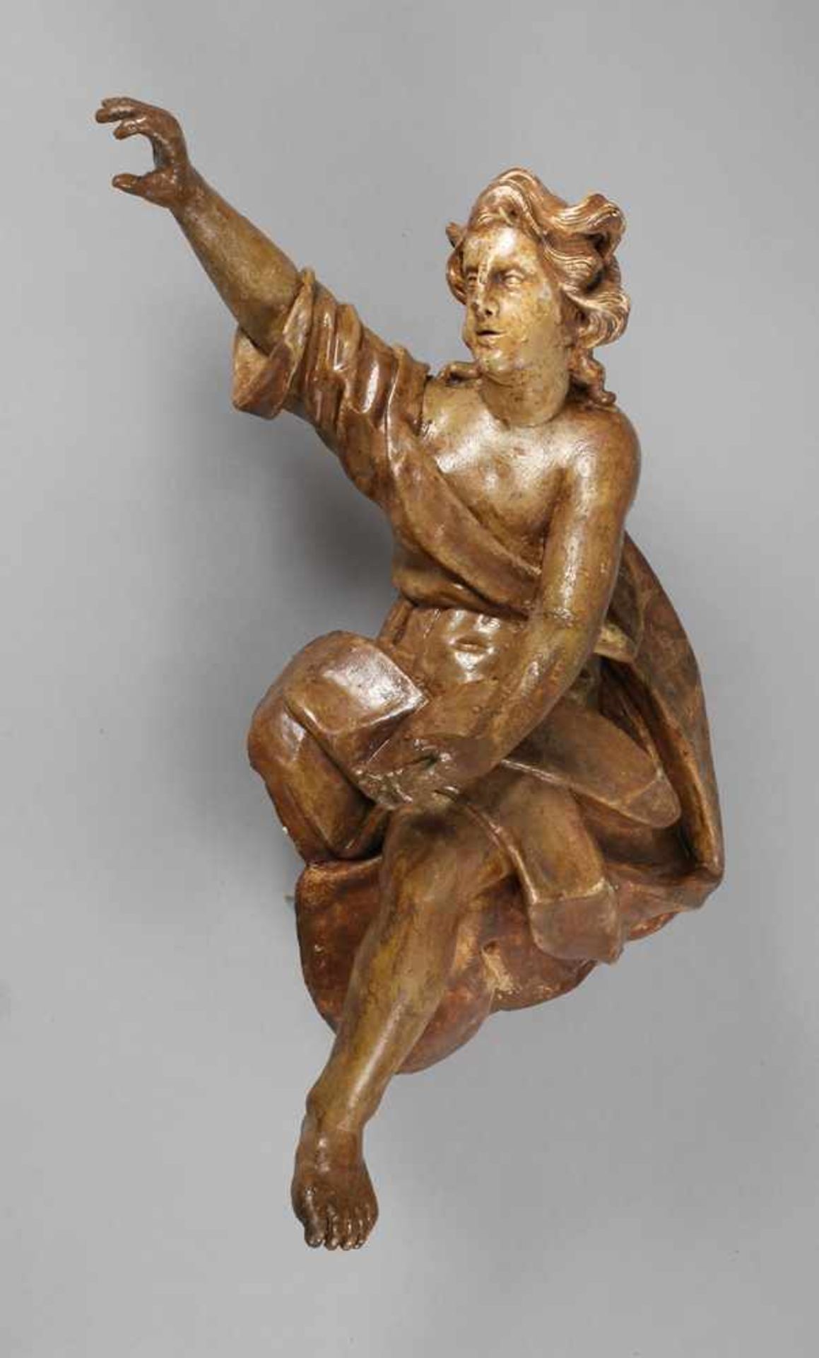 Figürliche Schnitzereiwohl 18. Jh., Holz geschnitzt, gestuckt, teils goldbronziert, vollplastisch