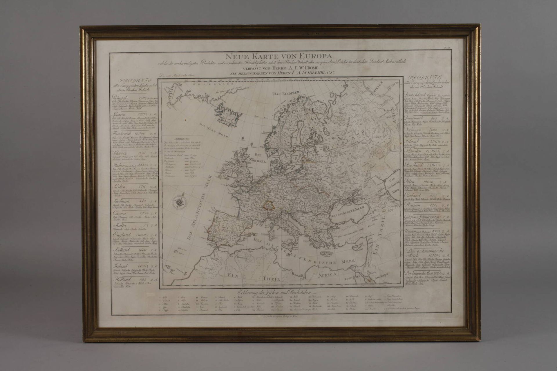 "Neue Karte von Europa"Darstellung von Europa mit Teilen von Nordafrika, Westasien und Grönland, - Bild 2 aus 4
