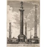 Georg Christoph Kilian, Die Trajanssäule in RomDarstellung der Trajanssäule, neben weiterer Säulen