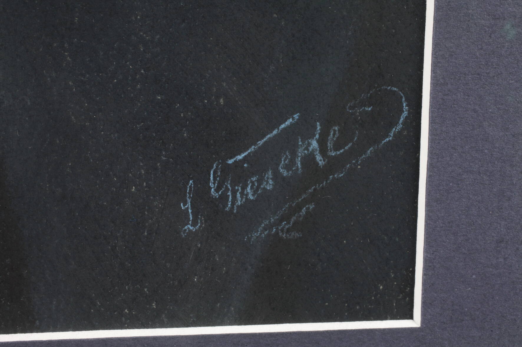 Pastellportrait Bismarcksigniert L. Gieseke, 20. Jh., hinter Glas und Passepartout gerahmt, Maße - Bild 3 aus 4