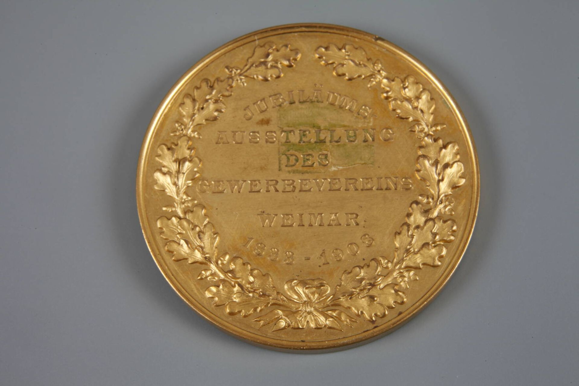 Medaille Gewerbeverein Weimar 1908Jubiläums-Ausstellung des Gewerbevereins Weimar 1833-1908, - Bild 2 aus 3