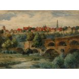 Kamprad, Rothenburg ob der TauberBlick über die wohl um 1330 erbaute Tauberbrücke auf Rothenburg