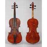 Violine im Etui1930er Jahre, mit Modellzettel Antonius Stradivarius Cremonensis, geteilter, wild