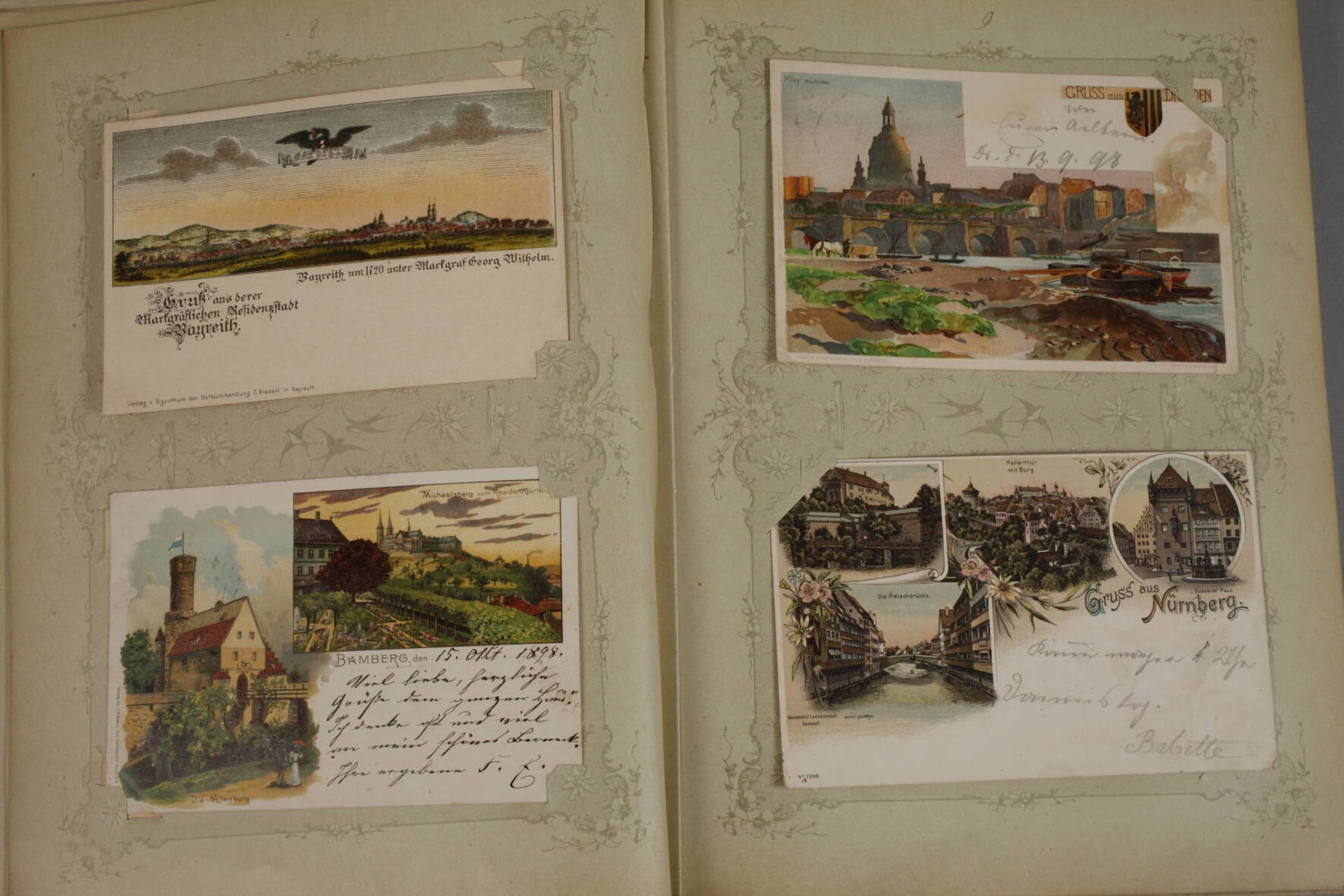 Ansichtskartenalbumvor 1945, ca. 70 vorwiegend topographische Ansichtskarten, u. a. Gruss aus - Bild 4 aus 8