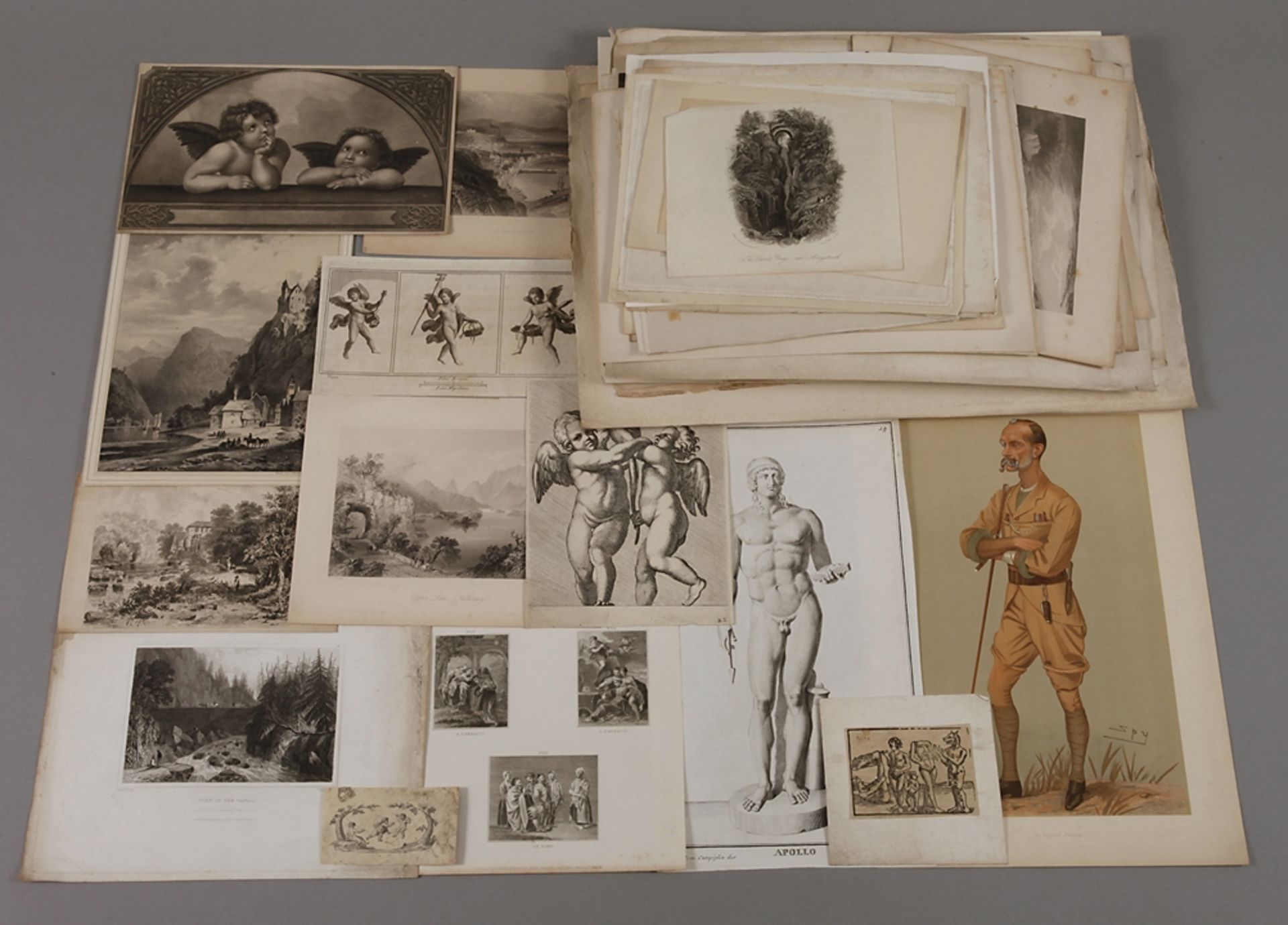 Umfangreiche Sammlung Druckgraphikca. 280 Stück, vorwiegend Landschaftsdarstellungen,