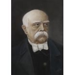 Pastellportrait Bismarcksigniert L. Gieseke, 20. Jh., hinter Glas und Passepartout gerahmt, Maße