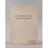 Der Erweiterungsbau der ReichskanzleiEinweihung am 9. Januar 1939, Format Lex. 8°, 8 Blatt,