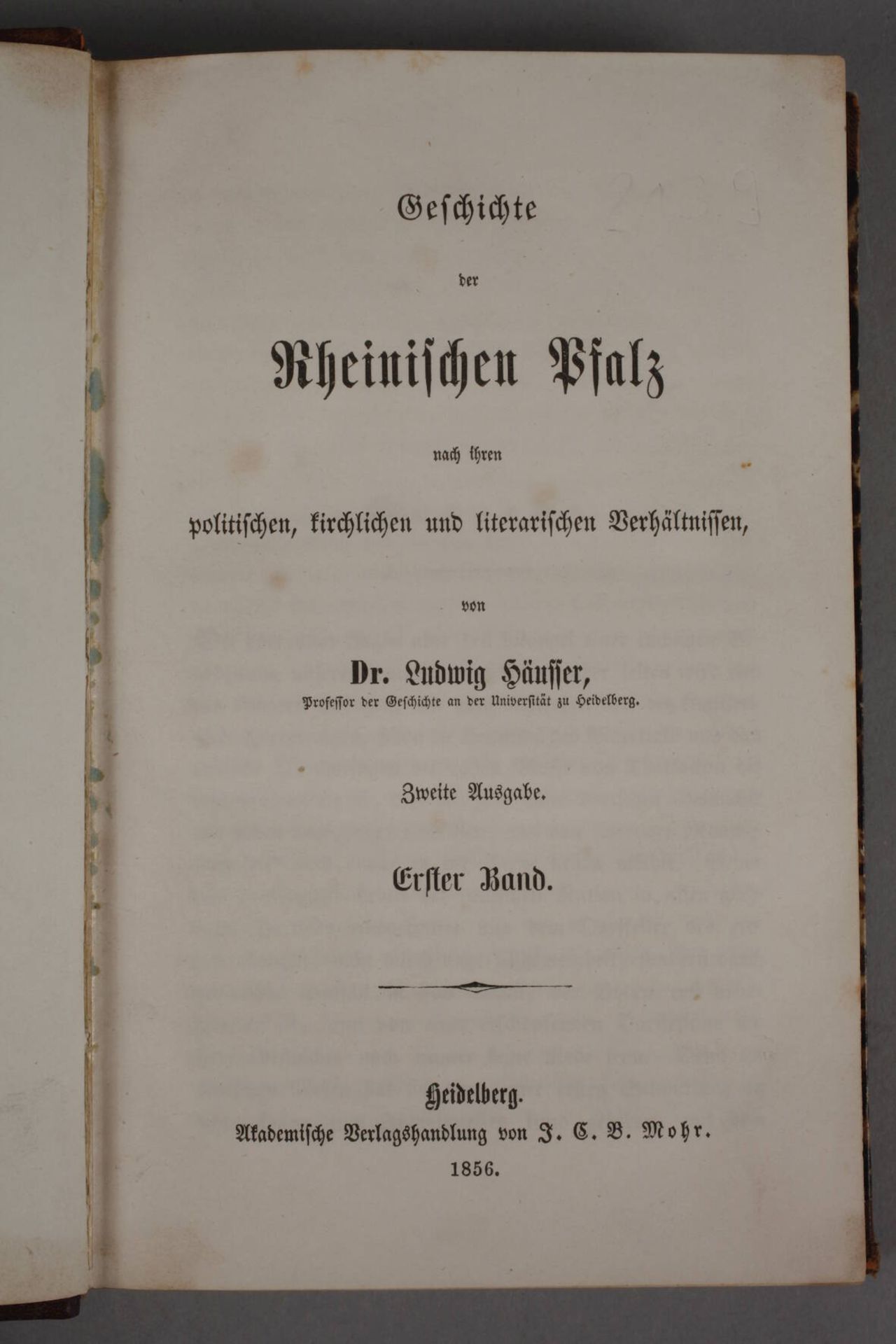 Geschichte der Rheinischen Pfalznach ihren politischen, kirchlichen und literarischen - Image 2 of 3