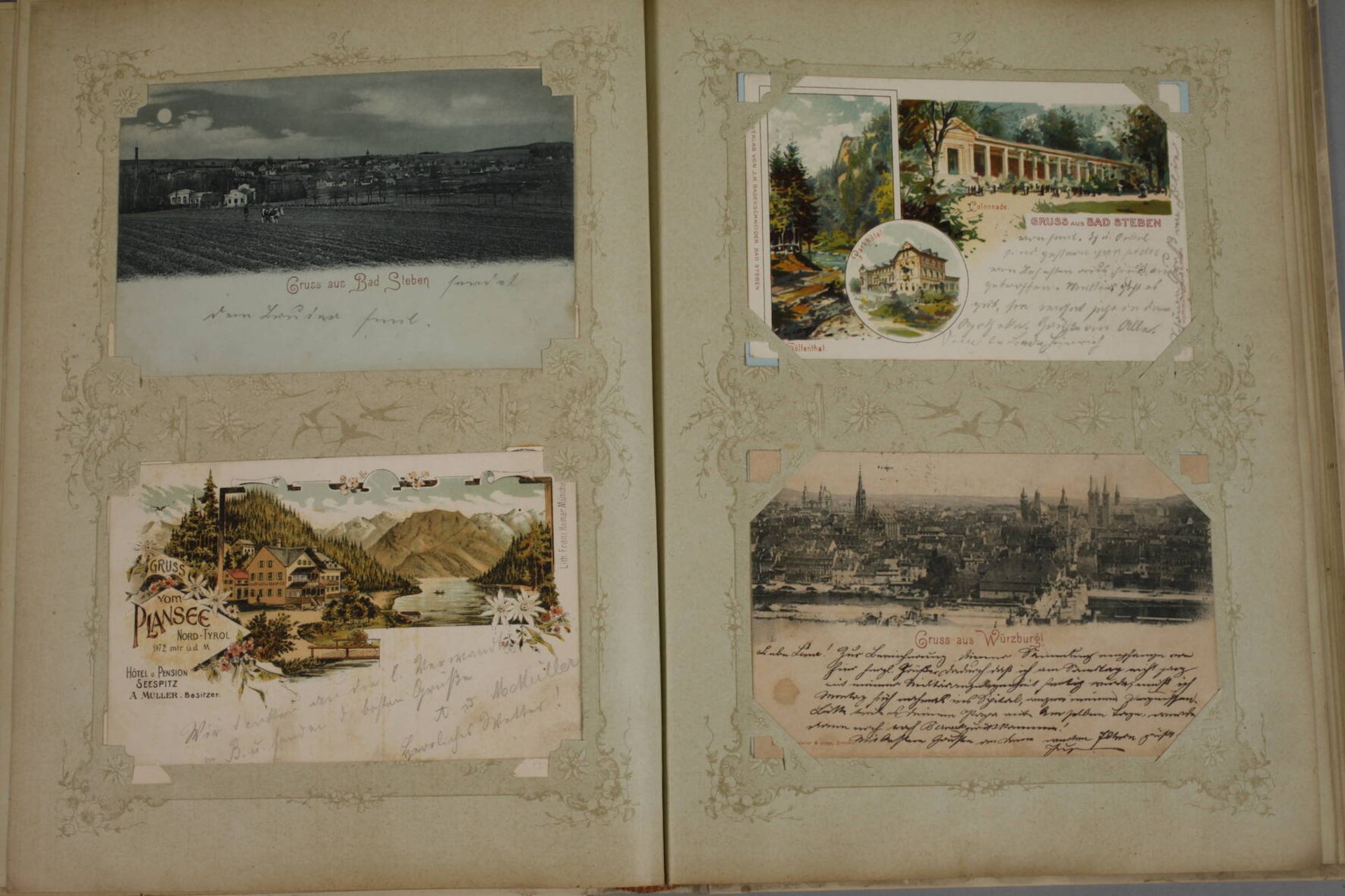 Ansichtskartenalbumvor 1945, ca. 70 vorwiegend topographische Ansichtskarten, u. a. Gruss aus - Bild 6 aus 8