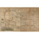 Kupferstichkarte Mittelamerikain Kartusche bezeichnet „A Map of the West-Indies or the Ilands of