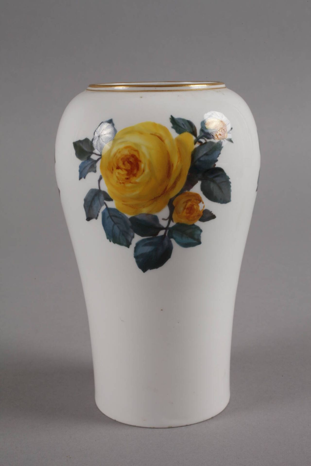 Meissen "Jugendstil-Vase"Entwurf Theodor Grust 1902-1904, zeitnahe Ausführung, unterglasurblaue - Bild 2 aus 6