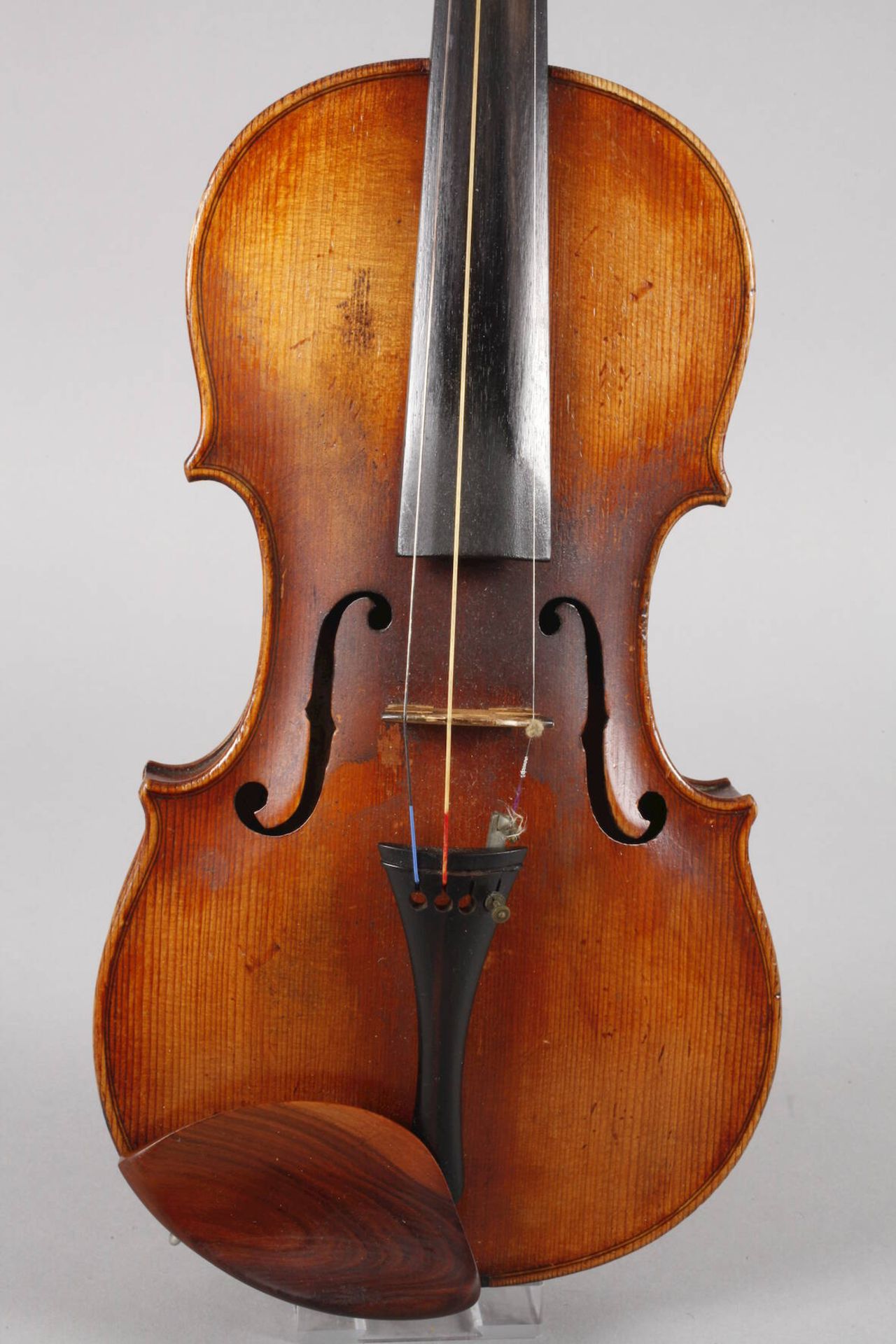 Violine im Etuiauf Klebezettel gemarkt Joan. Corul. Kloz Mittenwald, Anno 1788, ungeteilter, - Bild 2 aus 7