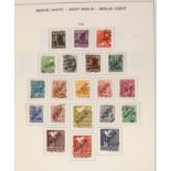 Briefmarkenalbum Westberlin 1948-1990 komplett gestempeltkomplette Berlinsammlung, beginnend mit den