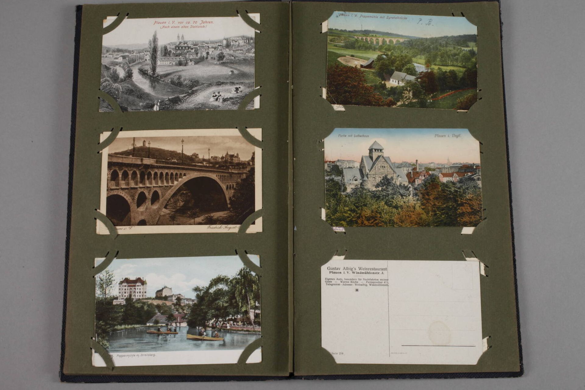 Ansichtskartenalbum Sachsenvor 1945, ca. 100 topographische Ansichtskarten von Plauen, Penig, - Bild 6 aus 8