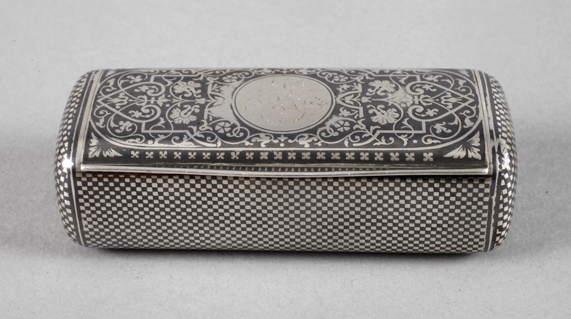Silber Schnupftabakdose Wienum 1890, gepunzt Gustav Adolf Scheidt sowie Dianakopf, Silber innen