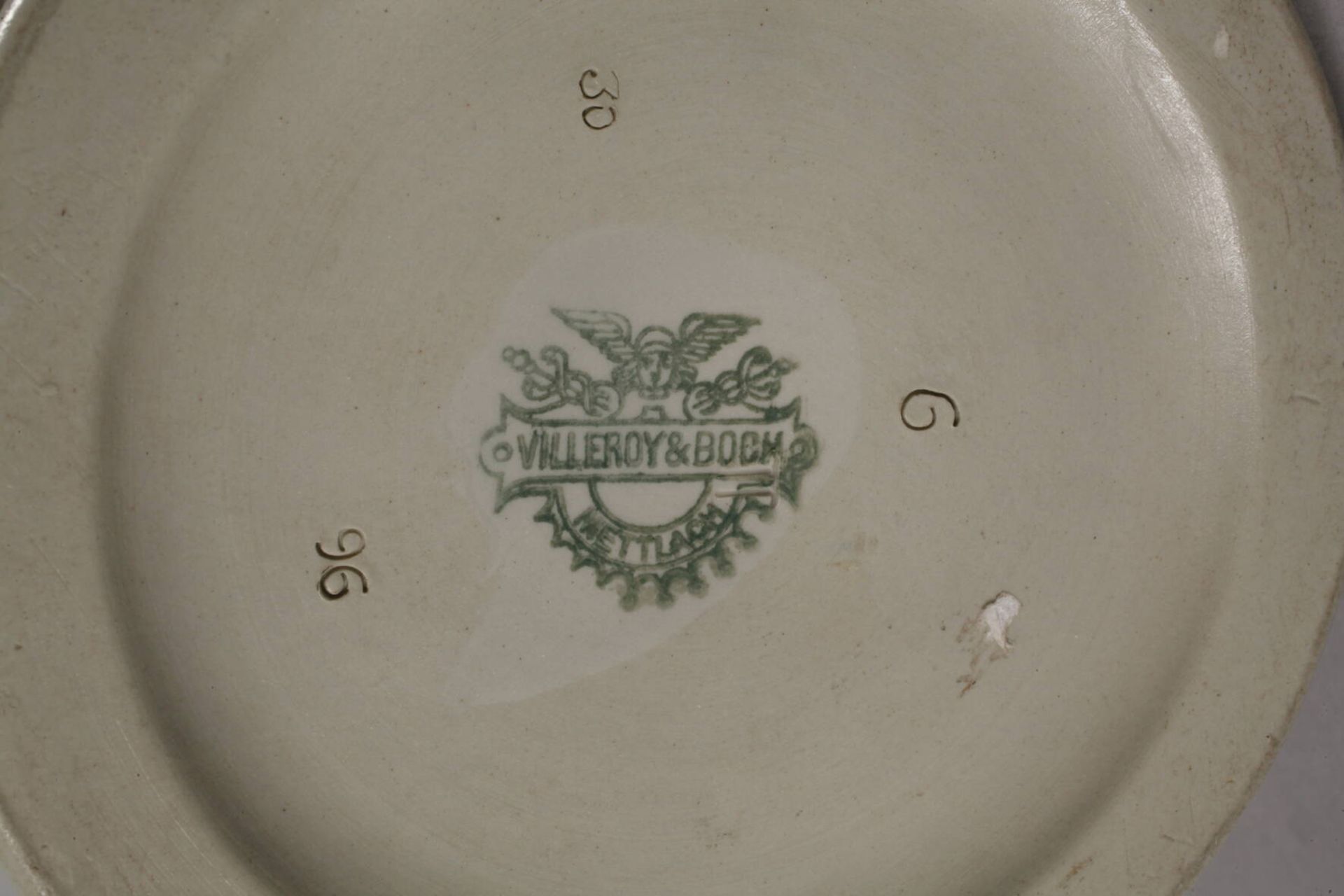 Villeroy & Boch Schenkkanneum 1880, grüne Stempelmarke V & B Mettlach, verschiedene Prägenummern, - Bild 7 aus 7