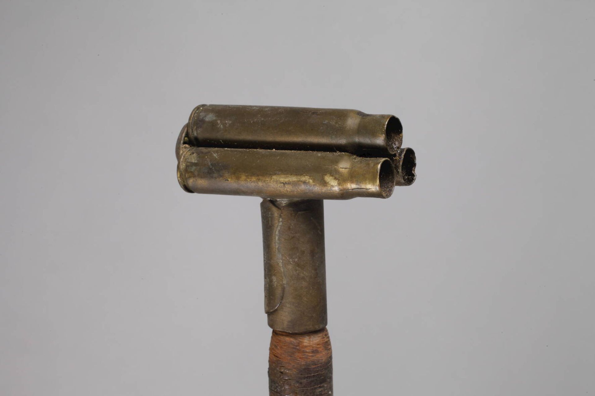 Flanierstock eines Reservistenum 1900, der Schuss aus gestapelten Lederscheiben mit Metallspitze, - Bild 3 aus 5