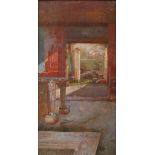 Wohlmuth van der Strass, "Pompeii"Räume einer römischen Villa und im Hintergrund Blick in die