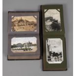 Paar kleine Ansichtskartenalbenmeist vor 1945, ca. 110 Ansichtskarten, ein Album mit Bahnhöfen,
