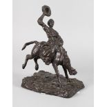Paolo Troubetzkoy, Rodeo-Reiterdatiert 1933 und signiert, Bronze dunkel patiniert, abstrahierte