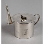 Silber englischer WachsstockhalterLondon, um 1800, sogenannter Wax-Jack, verschiedene Punzen mit