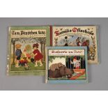 Drei Kinderbücher Fritz BaumgartenTanz, Püppchen, tanz ... mit alten Versen, Familie Osterhase...