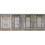 Vier große Holzfensterum 1880, Nadelholz massiv, jeweils einflügelig, alt verglast, teils mit