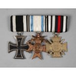 Ordensspange Bayernmit EK II 1914, Bayerischem Militärverdienstkreuz 3. Klasse, Frontkämpferkreuz