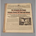 Konvolut "Völkischer Beobachter" 194224 Stück, jeweils Berliner Ausgabe, lose Sammlung ab 27.