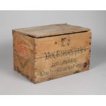 Kiste WHW Frankenthal1933/34, Holz, mehrfach bezeichnet "Volkswohlfahrt Frankenthal