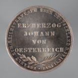 Zwey Gulden Frankfurt 1848auf den Erzherzog Johann von Österreich und dessen Wahl zum