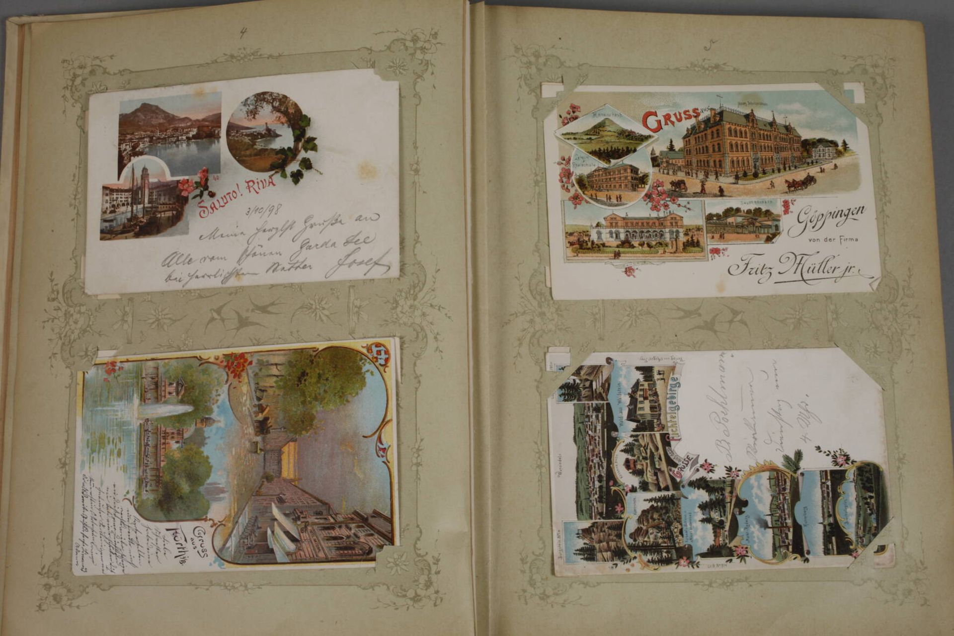 Ansichtskartenalbumvor 1945, ca. 70 vorwiegend topographische Ansichtskarten, u. a. Gruss aus - Bild 3 aus 8