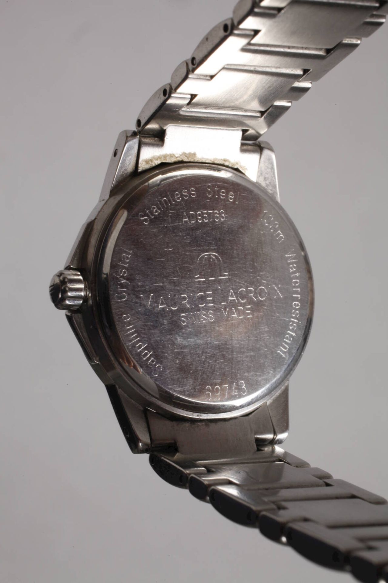 Armbanduhr Maurice Lacroixum 2000, Edelstahlgehäuse mit originalem Gliederarmband und Doppel- - Image 2 of 5