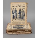Konvolut Modezeitschriften 1920er JahreKonvolut von 18 Stück Ullsteins "Blatt der Hausfrau" um